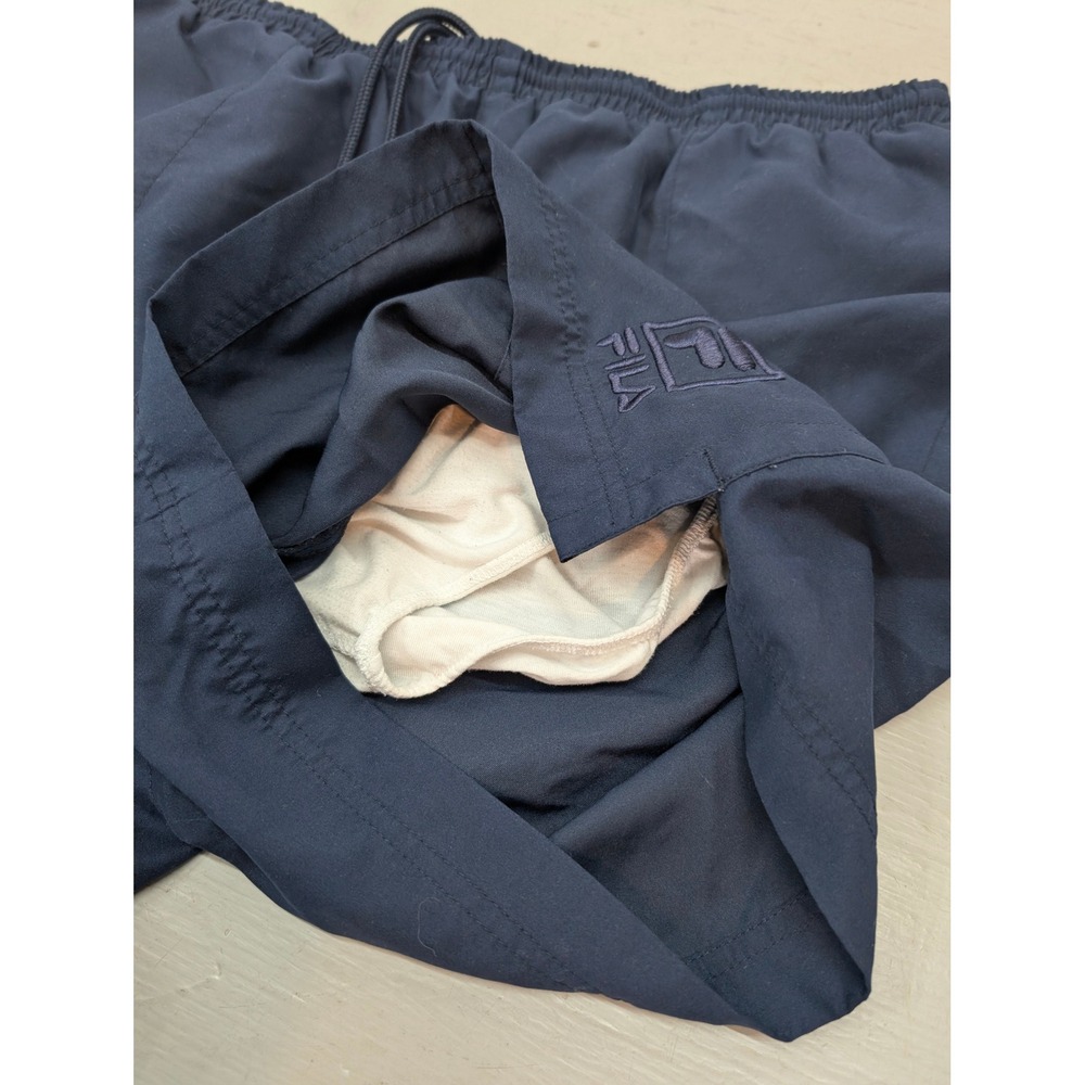 Fila Vintage Athletic Shorts Men's Size M Embroidered Logo Navy Blue Hong Kong - Picture 6 of 13